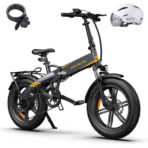 ADO A20F XE Fat Bike Pliant avec Porte-Bagages Famille — vélo électrique ADO